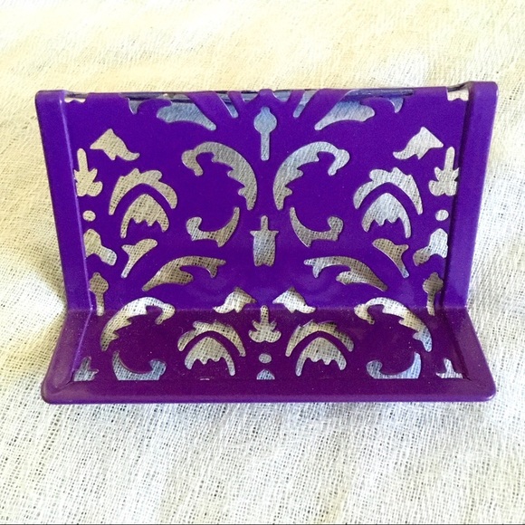 Pink or purple filigree business card holder NWT - LAST ONE - Picture 6 of 8